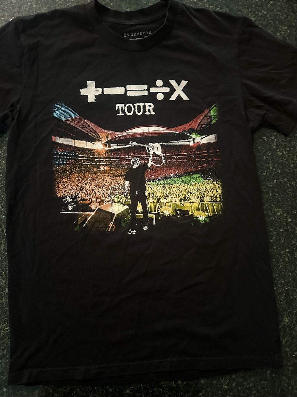 ED SHEERAN concert t shirt world tour black sz small S Graphic T-Shirt